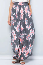 Charcoal Floral Maxi Skirt