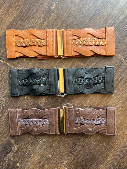 Braided Stretch Belts Plus Size