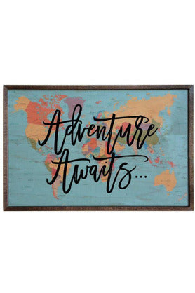 12x18 Adventure Awaits Wood Wall Sign