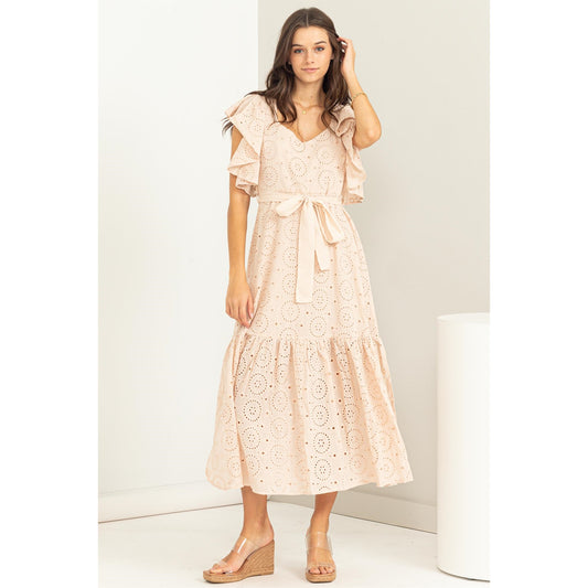 Be My Lover Eyelet Tie Maxi