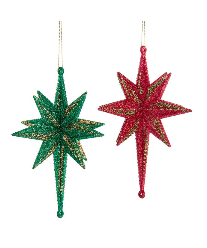 Red or Green Starburst Ornament