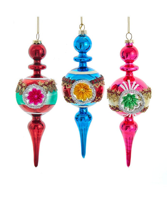 Retro Finial Glass Ornament