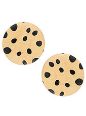 Circle Dalmatian Earrings